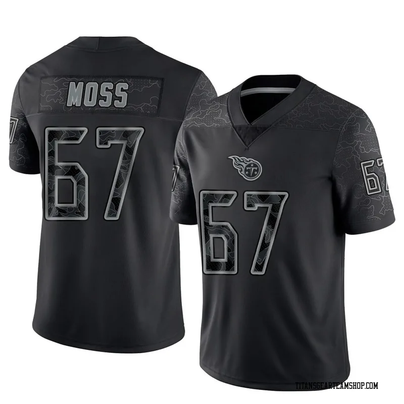 Youth Drew Moss Tennessee Titans Nike Limited Reflective Jersey - Black