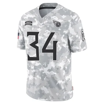 Youth Earl Campbell Tennessee Titans Nike Limited 2024 Salute to Service Jersey - Arctic Camo