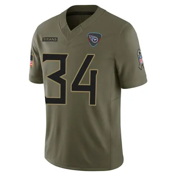 Youth Earl Campbell Tennessee Titans Nike Limited 2025 Salute to Service Jersey - Olive