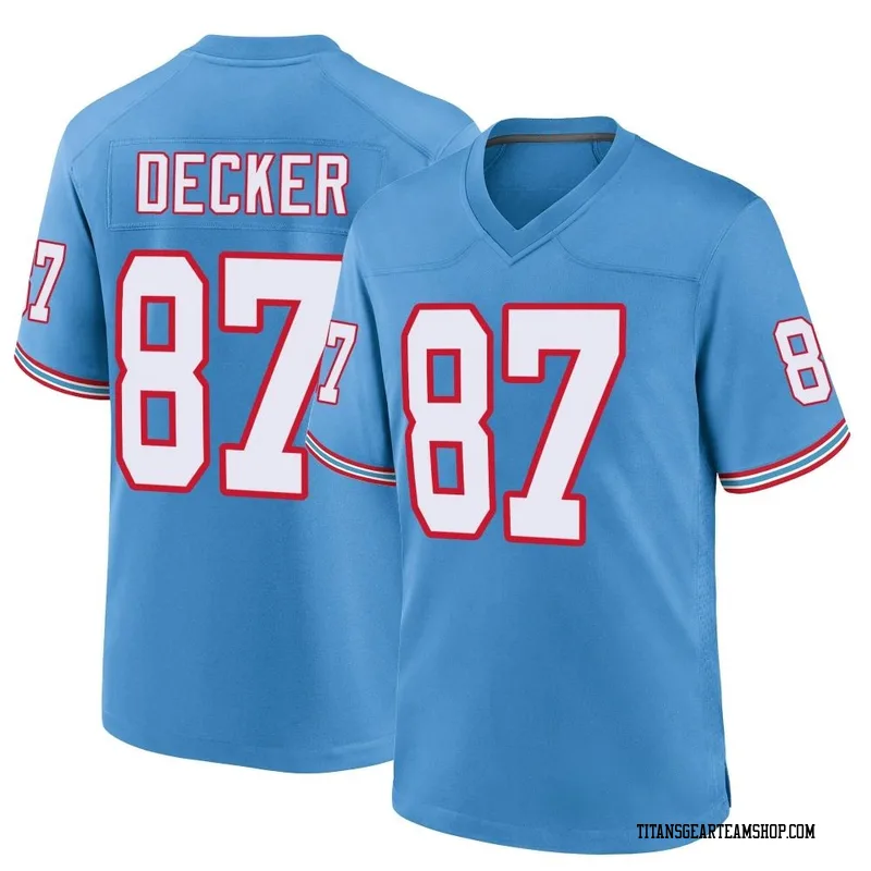 Youth Eric Decker Tennessee Titans Nike Game Oilers Throwback Alternate Jersey - Light Blue