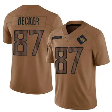 Youth Eric Decker Tennessee Titans Nike Limited 2023 Salute To Service Jersey - Brown