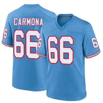 Youth Fernando Carmona Tennessee Titans Nike Game Oilers Throwback Alternate Jersey - Light Blue