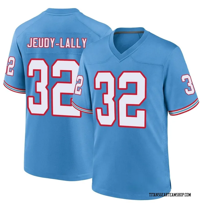 Youth Gabe Jeudy-Lally Tennessee Titans Nike Game Oilers Throwback Alternate Jersey - Light Blue