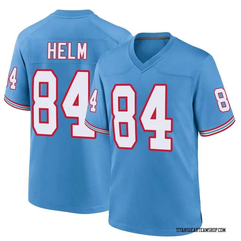 Youth Gunnar Helm Tennessee Titans Nike Game Oilers Throwback Alternate Jersey - Light Blue