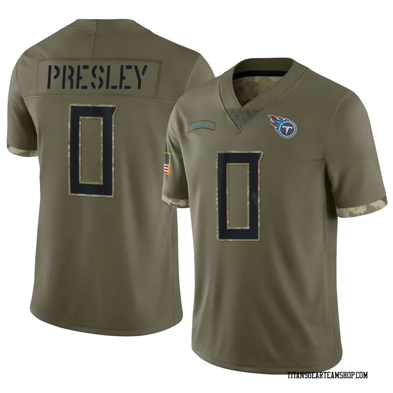Youth Hal Presley Tennessee Titans Nike Limited 2022 Salute To Service Jersey - Olive
