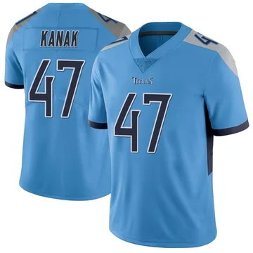 Youth Jaren Kanak Tennessee Titans Nike Limited Vapor Untouchable Jersey - Light Blue