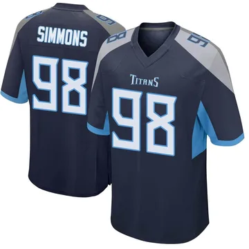 Youth Jeffery Simmons Tennessee Titans Nike Game Jersey - Navy