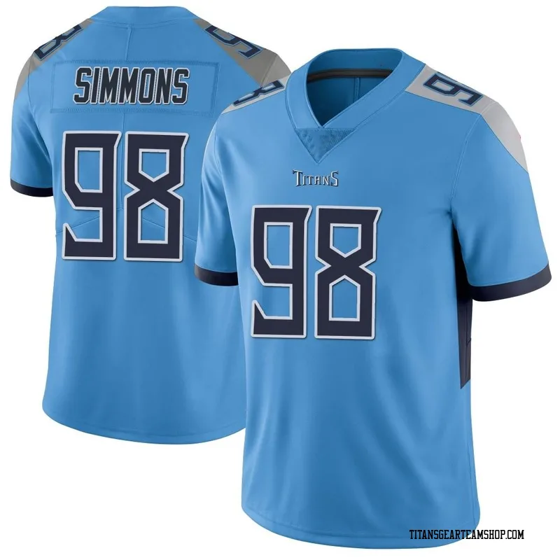 Youth Jeffery Simmons Tennessee Titans Nike Limited Vapor Untouchable Jersey - Light Blue
