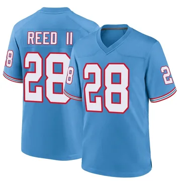 Youth Jerrick Reed II Tennessee Titans Nike Game Oilers Throwback Alternate Jersey - Light Blue