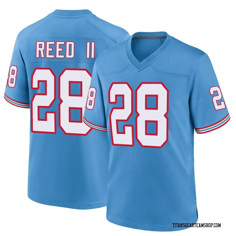 Youth Jerrick Reed II Tennessee Titans Nike Game Oilers Throwback Alternate Jersey - Light Blue