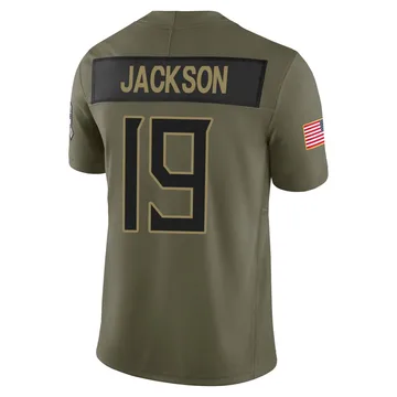 Youth Jha'Quan Jackson Tennessee Titans Nike Limited 2025 Salute to Service Jersey - Olive