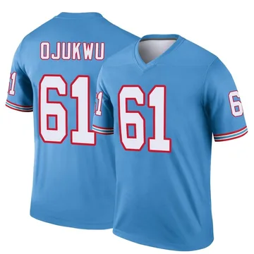 Youth John Ojukwu Tennessee Titans Nike Legend Oilers Throwback Jersey - Light Blue
