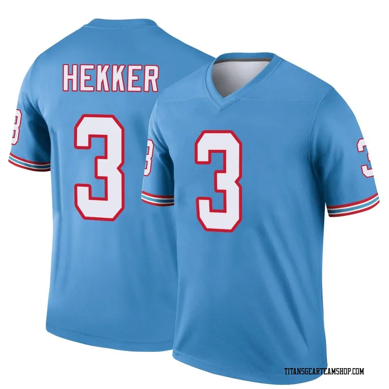 Youth Johnny Hekker Tennessee Titans Nike Legend Oilers Throwback Jersey - Light Blue