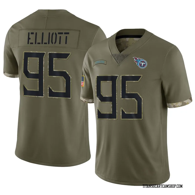 Youth Jordan Elliott Tennessee Titans Nike Limited 2022 Salute To Service Jersey - Olive