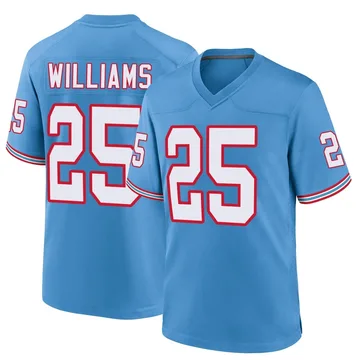 Youth Joshua Williams Tennessee Titans Nike Game Oilers Throwback Alternate Jersey - Light Blue