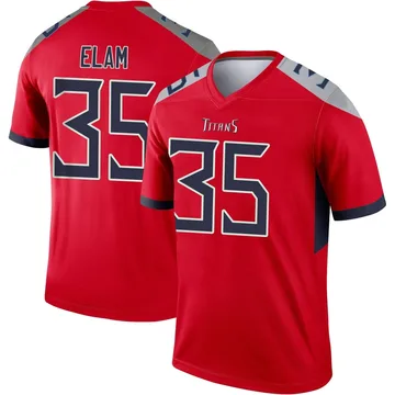 Youth Kaiir Elam Tennessee Titans Nike Legend Inverted Jersey - Red