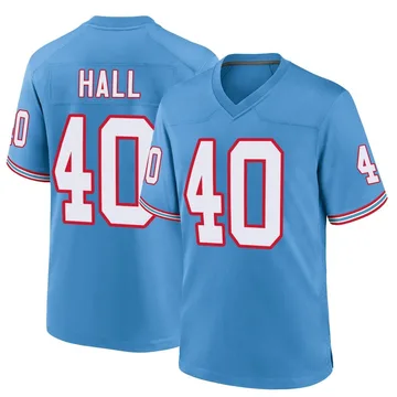 Youth Kemon Hall Tennessee Titans Nike Game Oilers Throwback Alternate Jersey - Light Blue