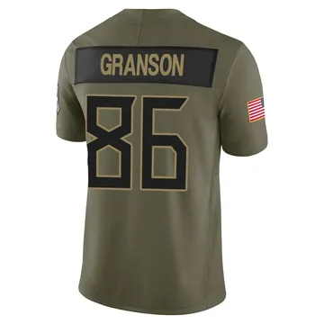 Youth Kylen Granson Tennessee Titans Nike Limited 2025 Salute to Service Jersey - Olive
