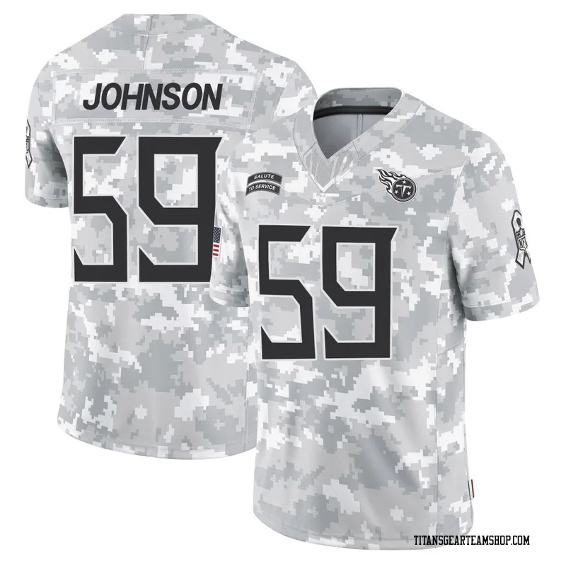 Youth Kyron Johnson Tennessee Titans Nike Limited 2024 Salute to Service Jersey - Arctic Camo