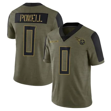 Youth Mani Powell Tennessee Titans Nike Limited 2021 Salute To Service Jersey - Olive