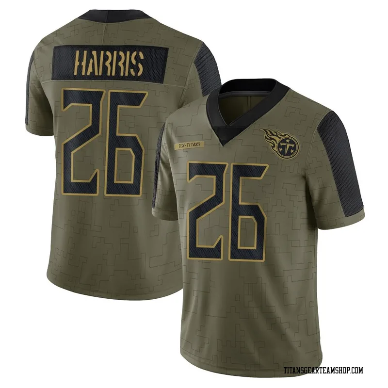 Youth Marcus Harris Tennessee Titans Nike Limited 2021 Salute To Service Jersey - Olive