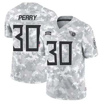 Youth Mark Perry Tennessee Titans Nike Limited 2024 Salute to Service Jersey - Arctic Camo