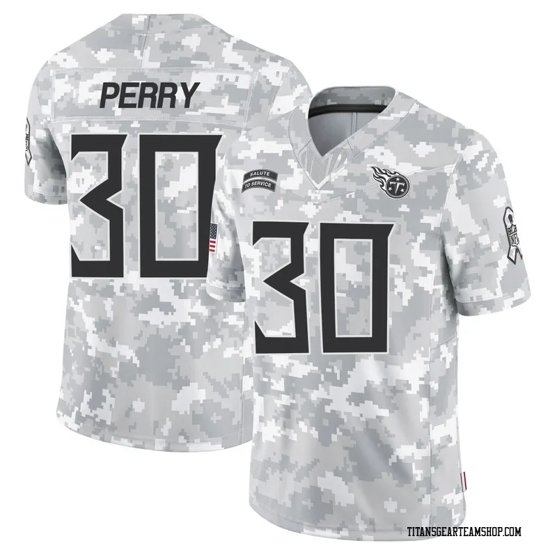 Youth Mark Perry Tennessee Titans Nike Limited 2024 Salute to Service Jersey - Arctic Camo