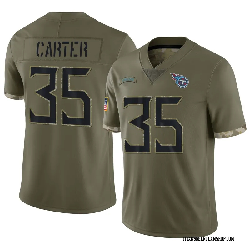 Youth Michael Carter Tennessee Titans Nike Limited 2022 Salute To Service Jersey - Olive