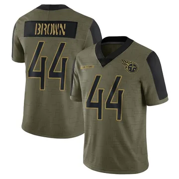 Youth Mike Brown Tennessee Titans Nike Limited 2021 Salute To Service Jersey - Olive
