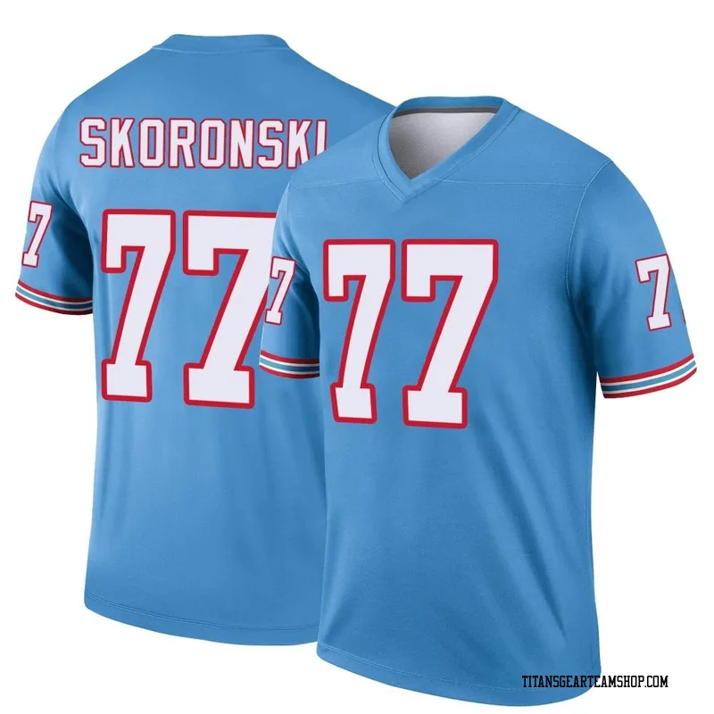 Youth Peter Skoronski Tennessee Titans Nike Legend Oilers Throwback Jersey - Light Blue