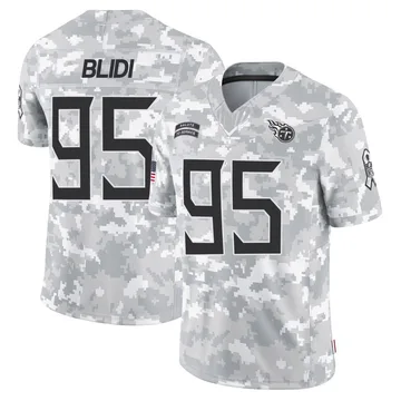 Youth Philip Blidi Tennessee Titans Nike Limited 2024 Salute to Service Jersey - Arctic Camo