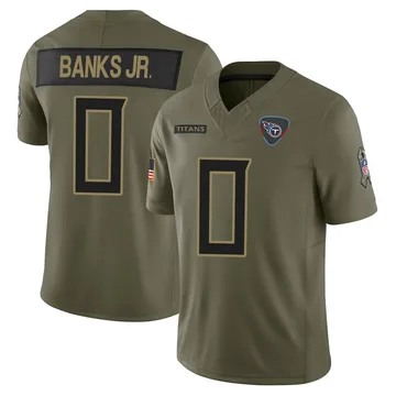 Youth Shad Banks Jr. Tennessee Titans Nike Limited 2025 Salute to Service Jersey - Olive