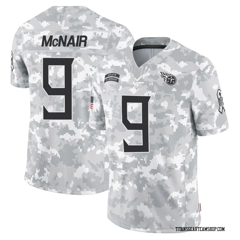 Youth Steve McNair Tennessee Titans Nike Limited 2024 Salute to Service Jersey - Arctic Camo