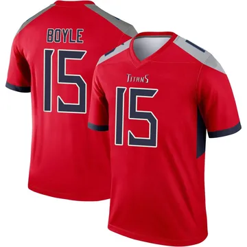 Youth Tim Boyle Tennessee Titans Nike Legend Inverted Jersey - Red