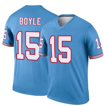 Youth Tim Boyle Tennessee Titans Nike Legend Oilers Throwback Jersey - Light Blue