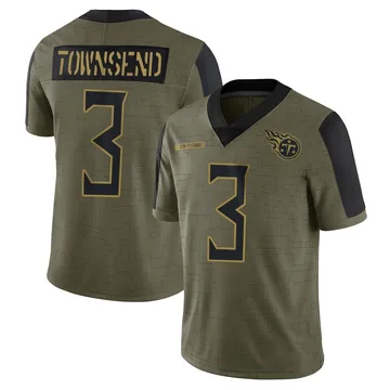 Youth Tommy Townsend Tennessee Titans Nike Limited 2021 Salute To Service Jersey - Olive