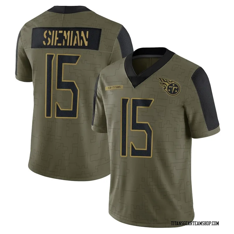 Youth Trevor Siemian Tennessee Titans Nike Limited 2021 Salute To Service Jersey - Olive