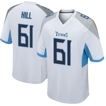 Youth Trey Hill Tennessee Titans Nike Game Jersey - White