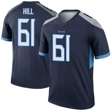 Youth Trey Hill Tennessee Titans Nike Legend Jersey - Navy