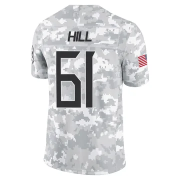 Youth Trey Hill Tennessee Titans Nike Limited 2024 Salute to Service Jersey - Arctic Camo