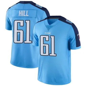 Youth Trey Hill Tennessee Titans Nike Limited Color Rush Jersey - Light Blue