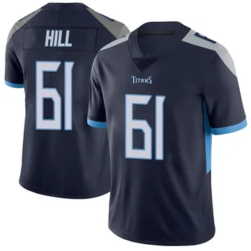Youth Trey Hill Tennessee Titans Nike Limited Vapor Untouchable Jersey - Navy
