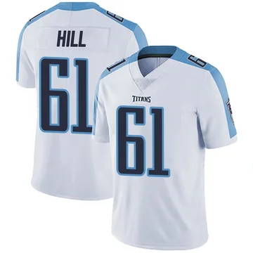 Youth Trey Hill Tennessee Titans Nike Limited Vapor Untouchable Jersey - White
