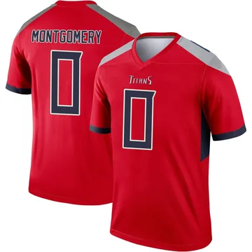 Youth Tyren Montgomery Tennessee Titans Nike Legend Inverted Jersey - Red