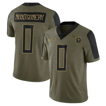 Youth Tyren Montgomery Tennessee Titans Nike Limited 2021 Salute To Service Jersey - Olive