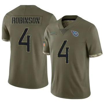 Youth Wan'Dale Robinson Tennessee Titans Nike Limited 2022 Salute To Service Jersey - Olive