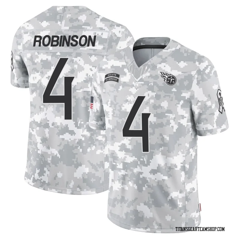 Youth Wan'Dale Robinson Tennessee Titans Nike Limited 2024 Salute to Service Jersey - Arctic Camo