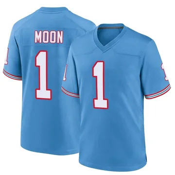 Youth Warren Moon Tennessee Titans Nike Game Oilers Throwback Alternate Jersey - Light Blue