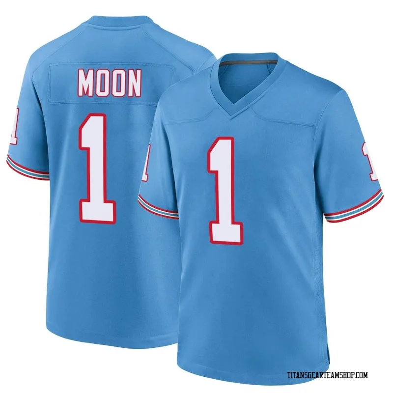 Youth Warren Moon Tennessee Titans Nike Game Oilers Throwback Alternate Jersey - Light Blue