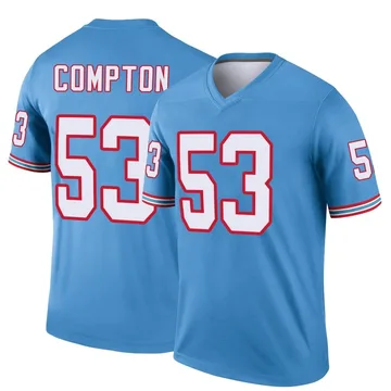 Youth Will Compton Tennessee Titans Nike Legend Oilers Throwback Jersey - Light Blue